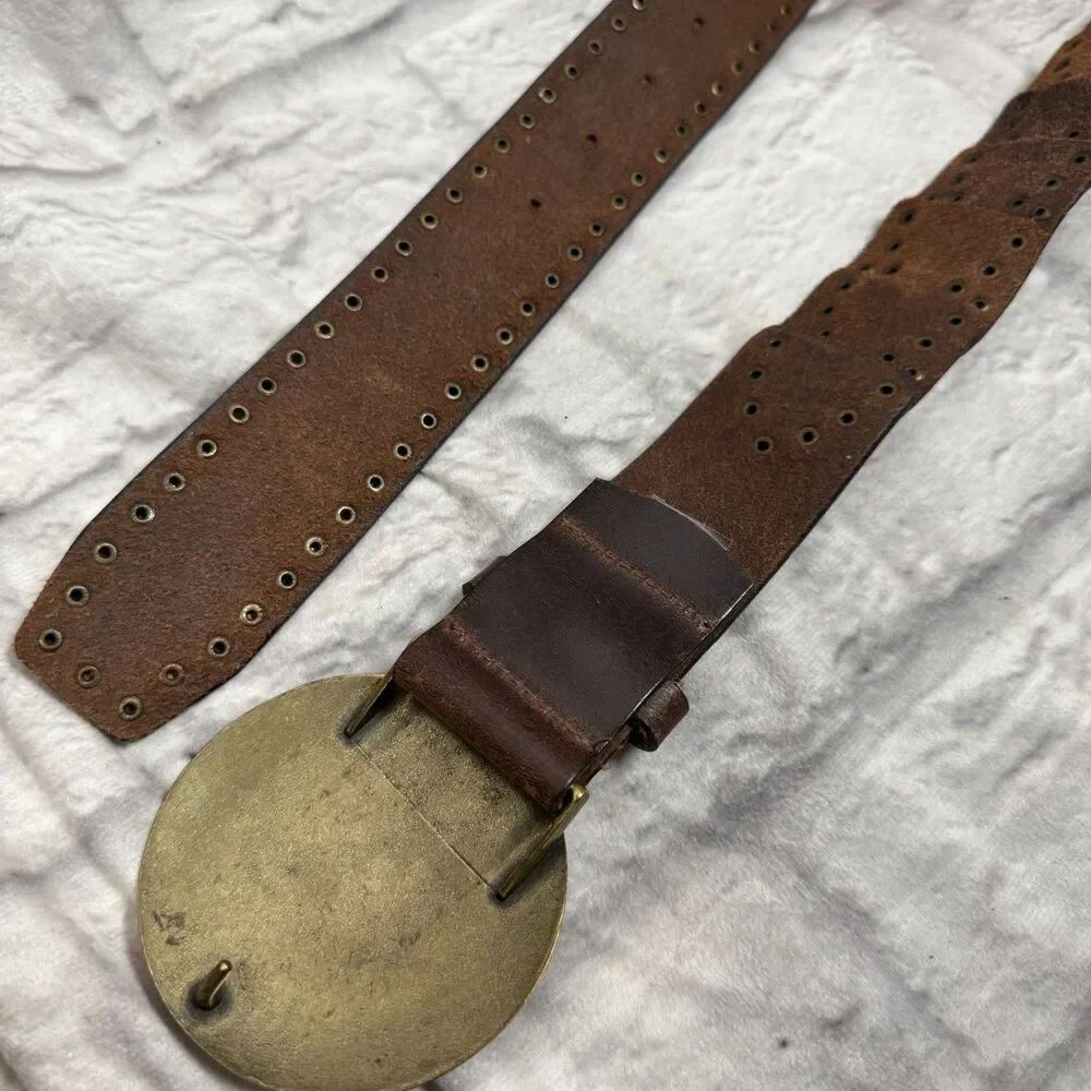 VTG Guess Women's Leather Studded Waist Belt 42